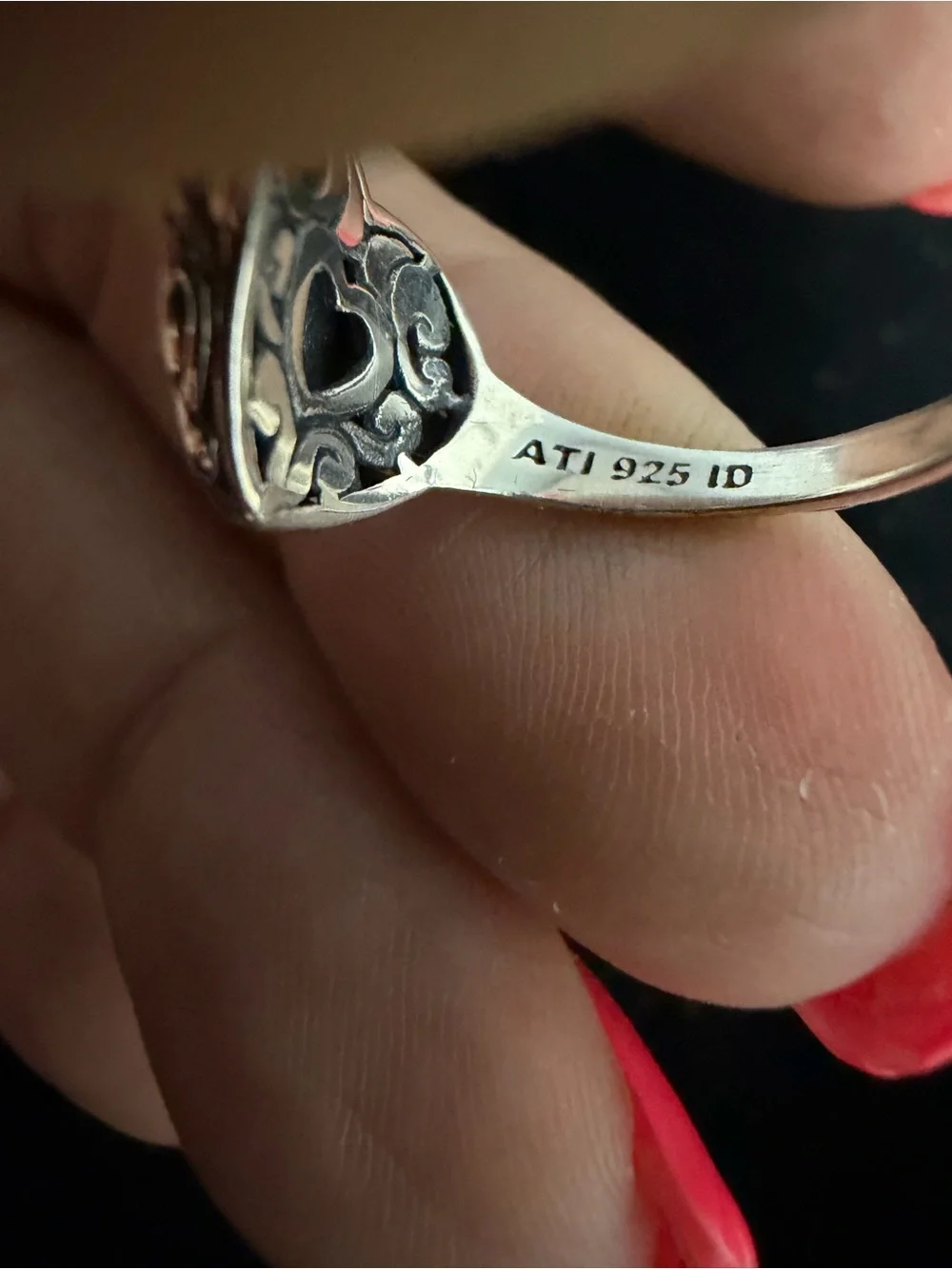 Annika Witt 925 Sterling silver heart ring.  Designer